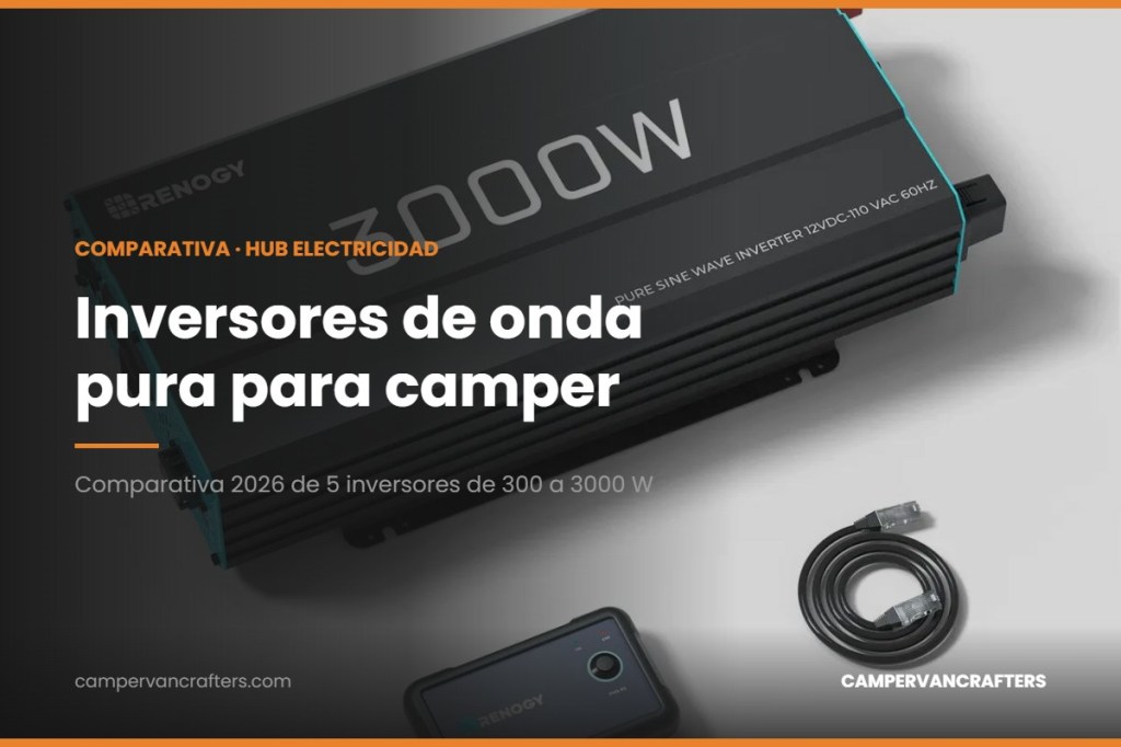 Inversores de onda pura para camper: comparativa 2026 de 5 modelos de 300 a 3000&nbsp;W