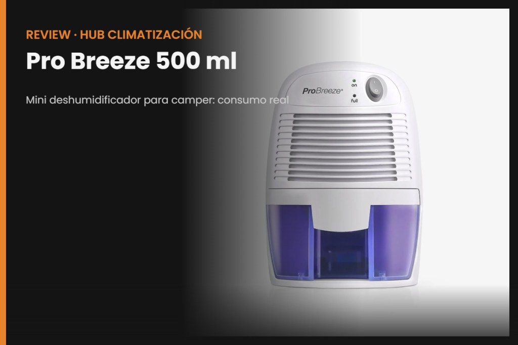 Pro Breeze 500 ml: el mini deshumidificador que pide más batería de la que parece
