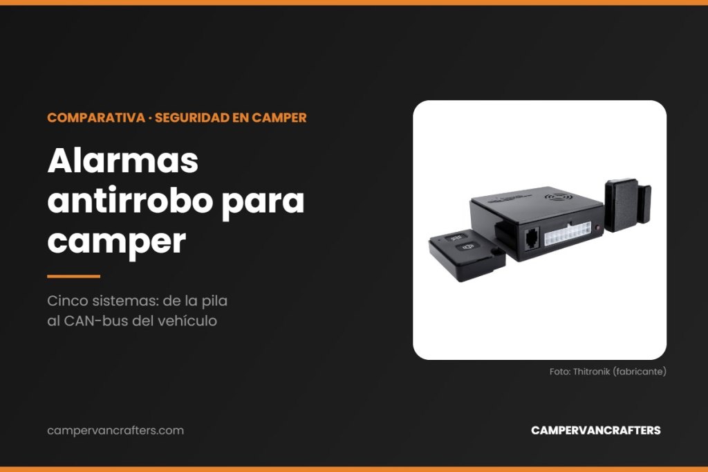 Alarmas antirrobo para camper: comparativa 2026 de 5 sistemas, de la pila al CAN-bus