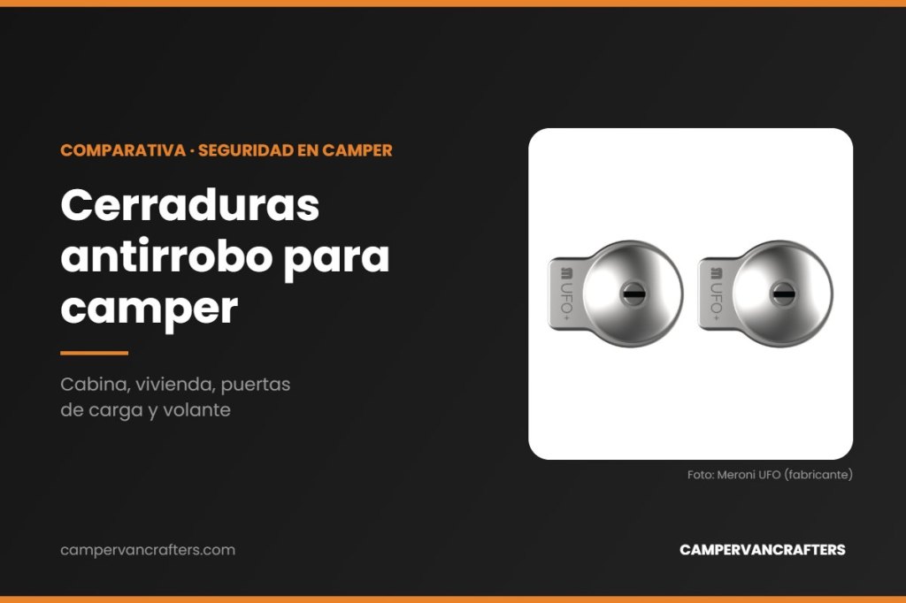 Cerraduras Meroni UFO+, portada de la comparativa de cerraduras antirrobo para camper