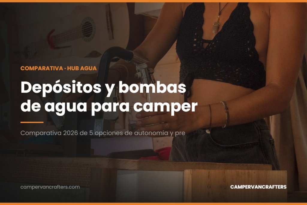 Depósitos y bombas de agua para camper: comparativa 2026 de 5 opciones de autonomía y&nbsp;presión