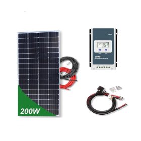 Viasolar Kit 200W PRO con regulador MPPT