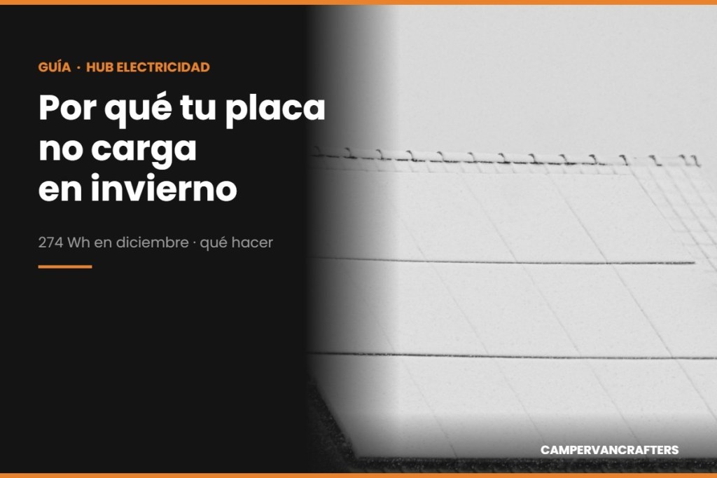 Placas solares cubiertas de nieve en un tejado — por qué tu placa solar no carga en invierno