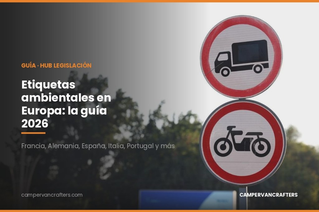 Etiquetas ambientales y zonas de bajas emisiones en Europa: guía para autocaravanas, campers y caravanas (2026)