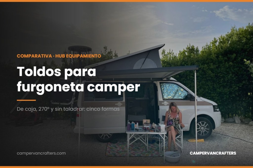 Toldos para furgoneta camper: comparativa 2026 de 5 toldos, de la caja de manivela al 270° de baca